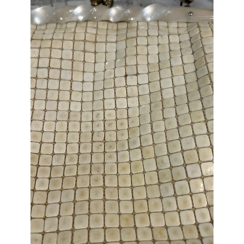 Vintage Square Beaded Purse 12” x 9” Made in Hong Kong